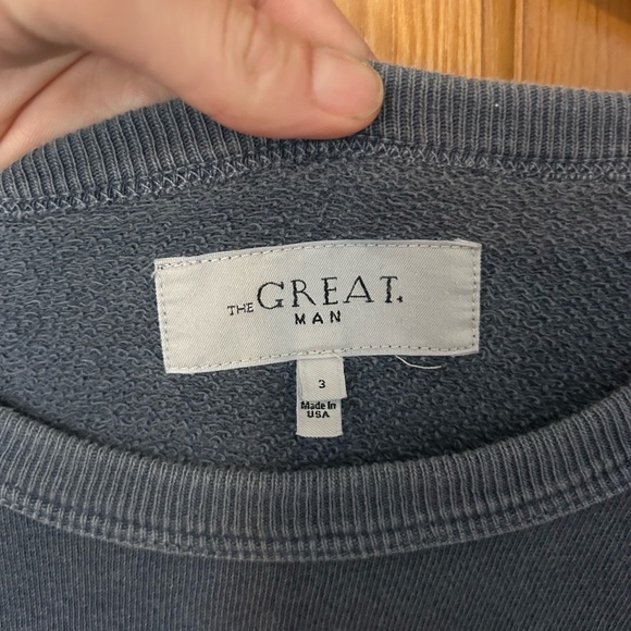 THE GREAT. Blue college sweatshirt Hanukkah Sweatshirt rare unisex - Picture 2 of 8